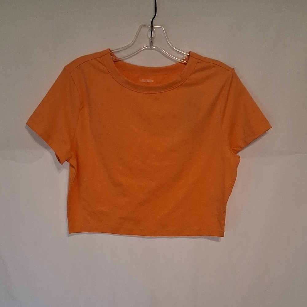 wild fable Orange Crop Tee - Short Sleeve Crew Neck - Picture 4 of 6